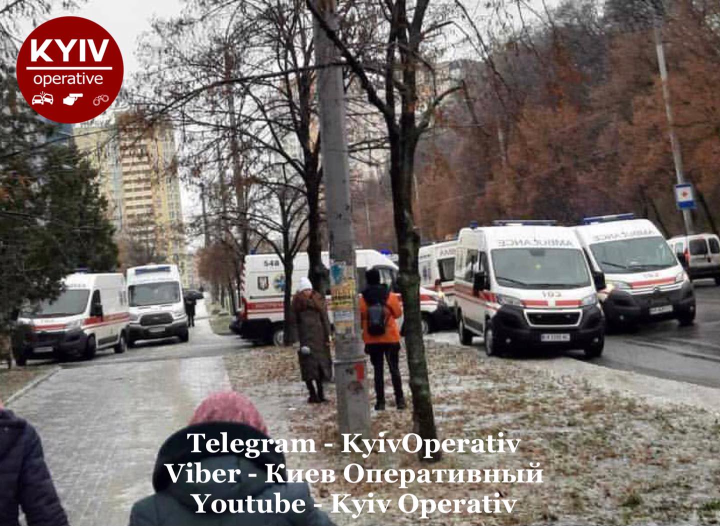 В Киеве много людей травмировались из-за гололеда. Скриншот https://www.facebook.com/KyivOperativ/posts/1158220471240704